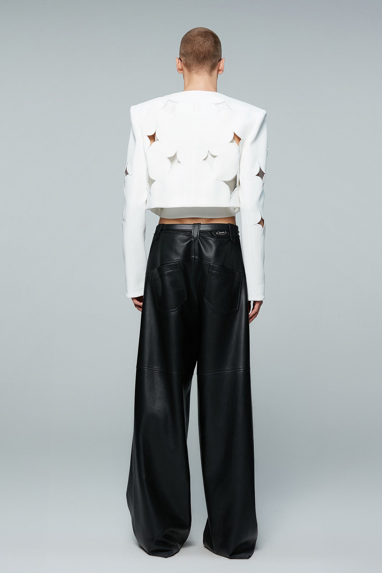 Cut-out four-pointed star short suit