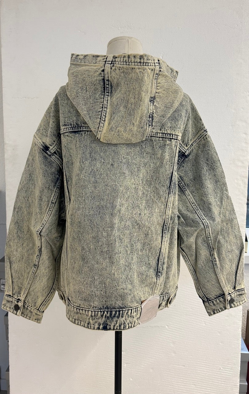 Denim Hooded Coat