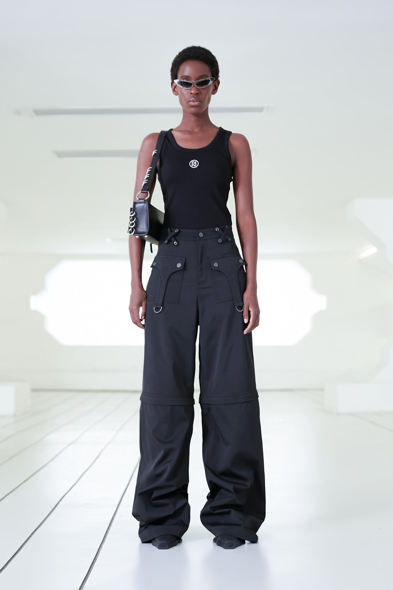 Metal ring decorative overalls