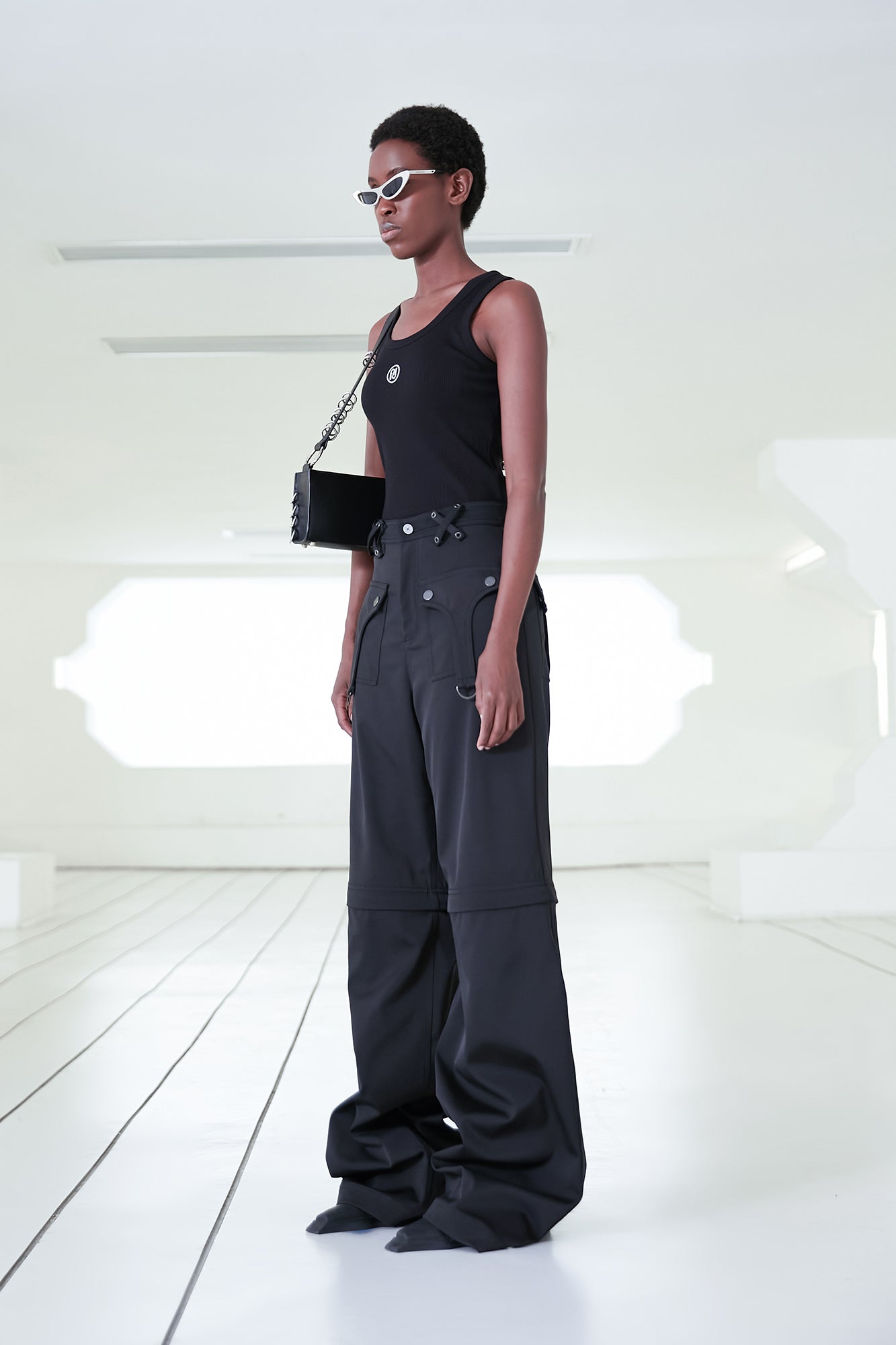 Metal ring decorative overalls