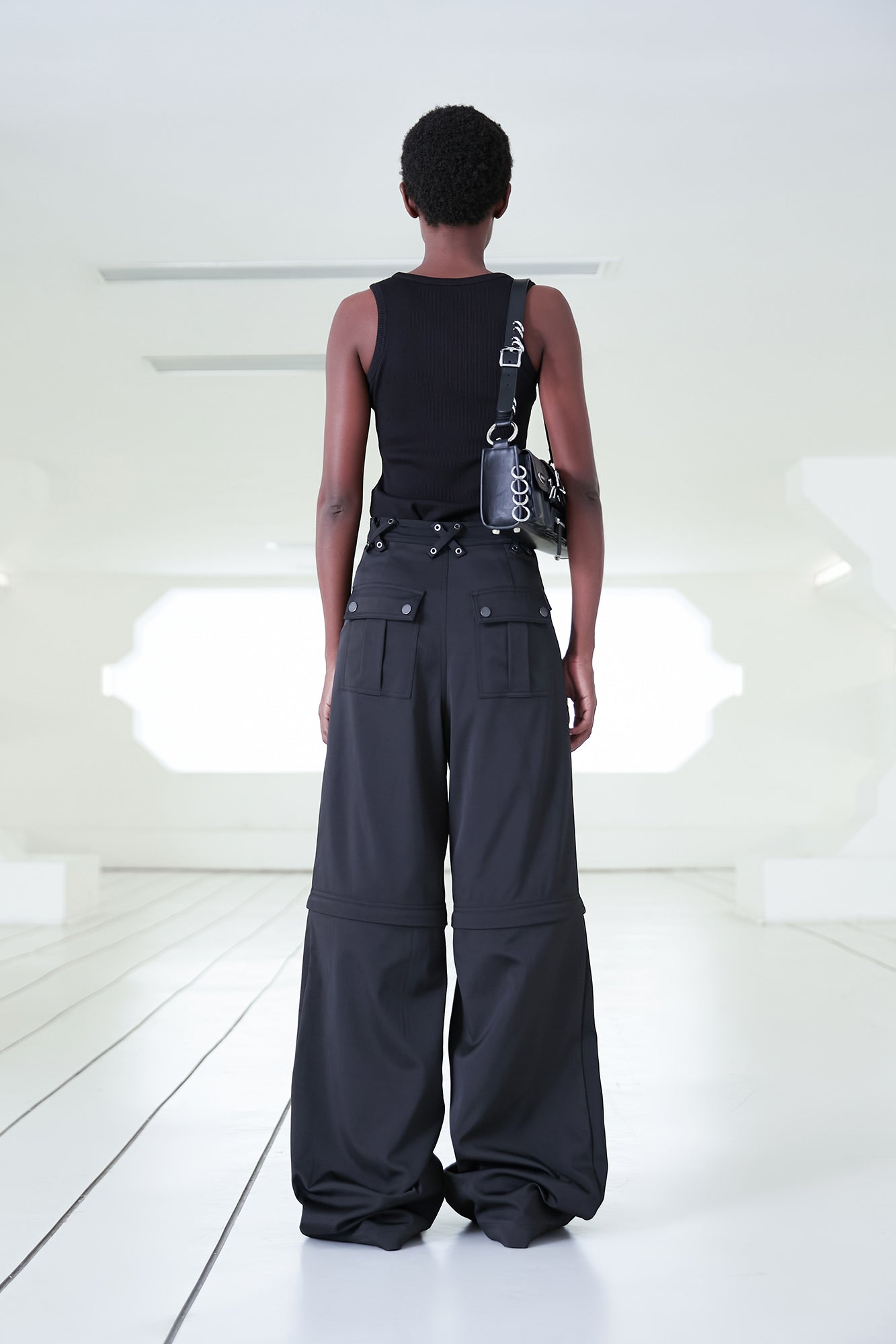 Metal ring decorative overalls