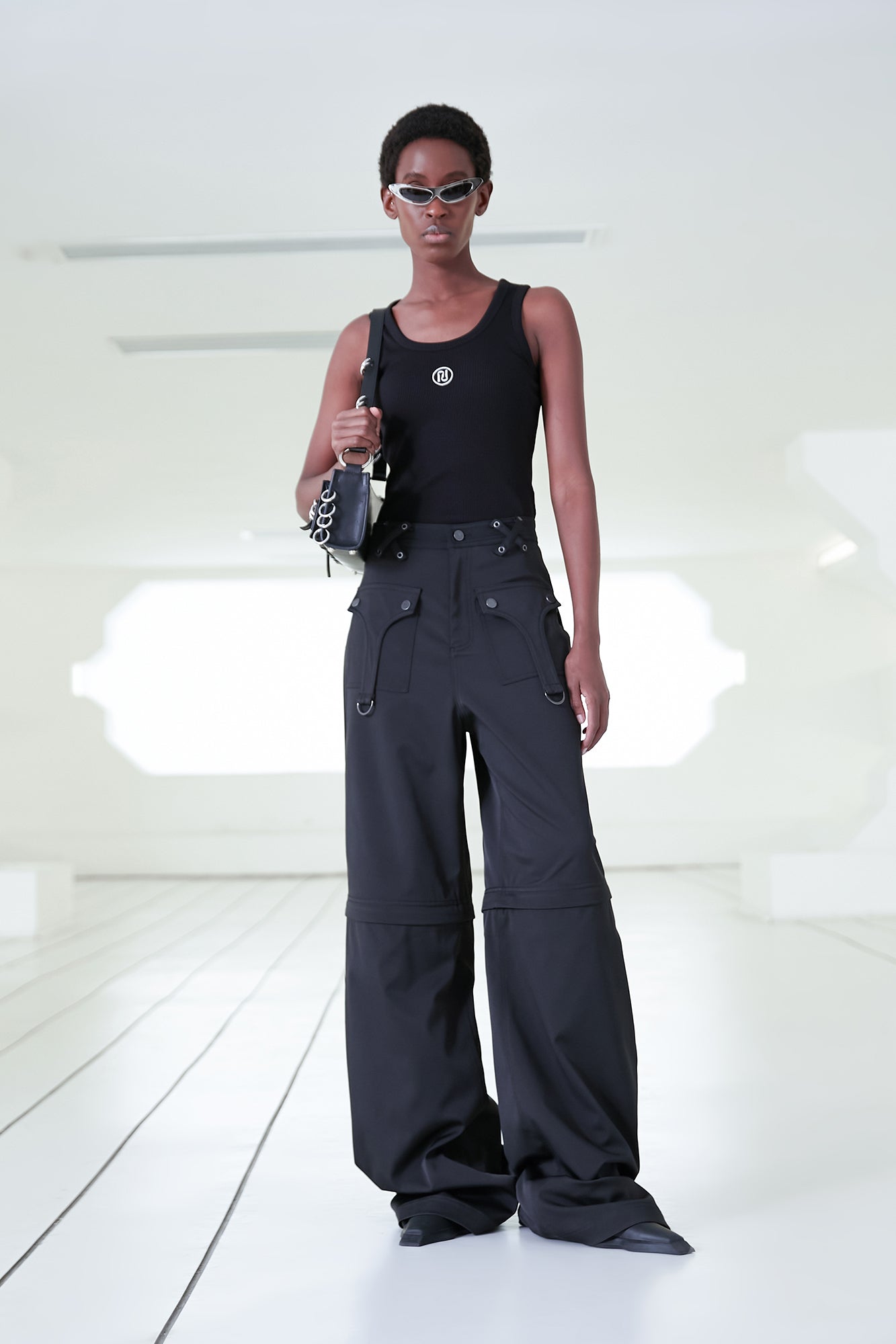 Metal ring decorative overalls