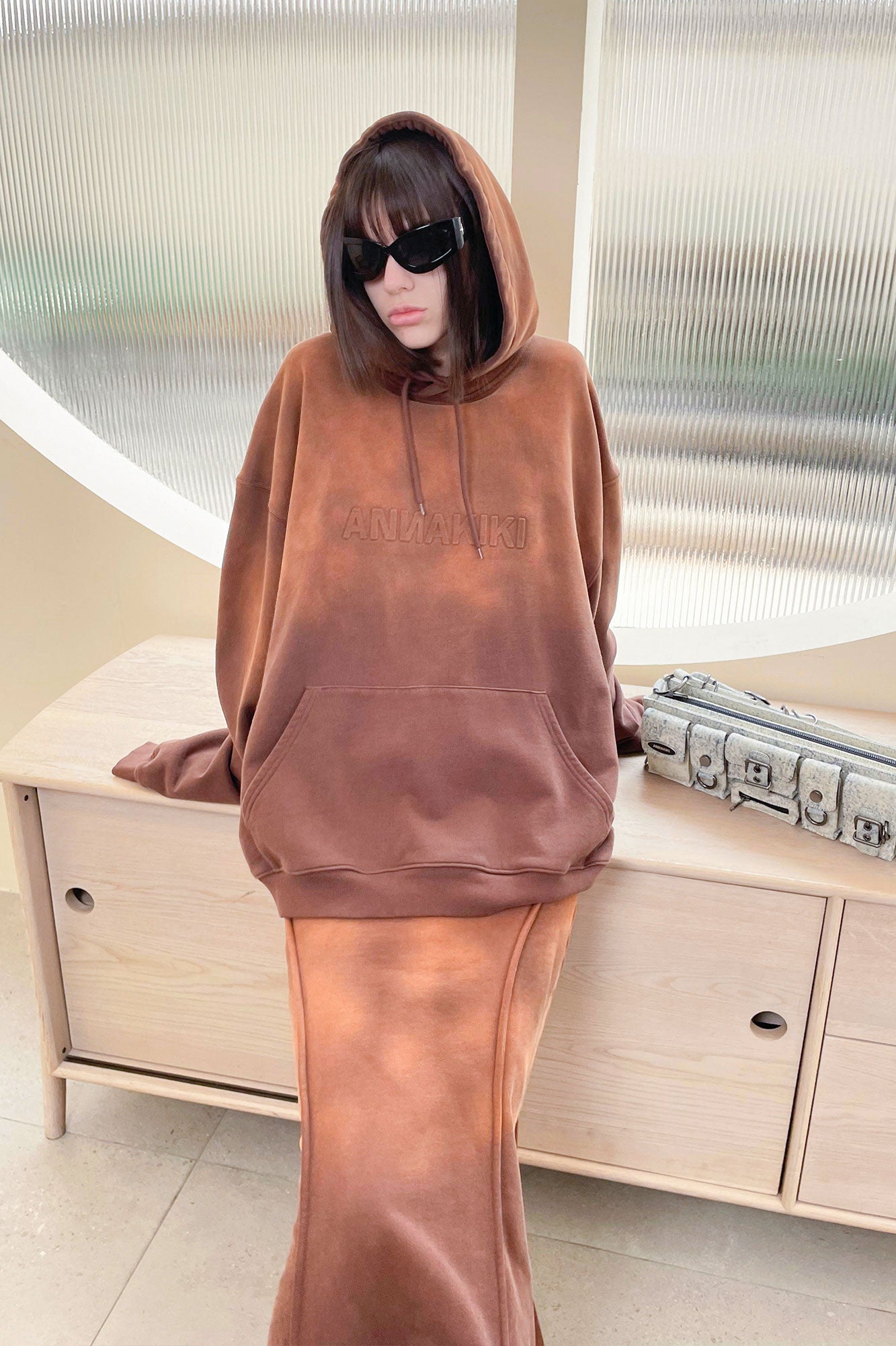 Fried color embossed logo sweater