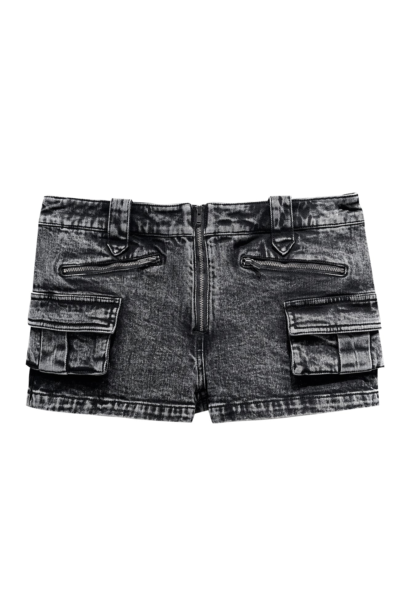 Low waist tooling jeans shorts